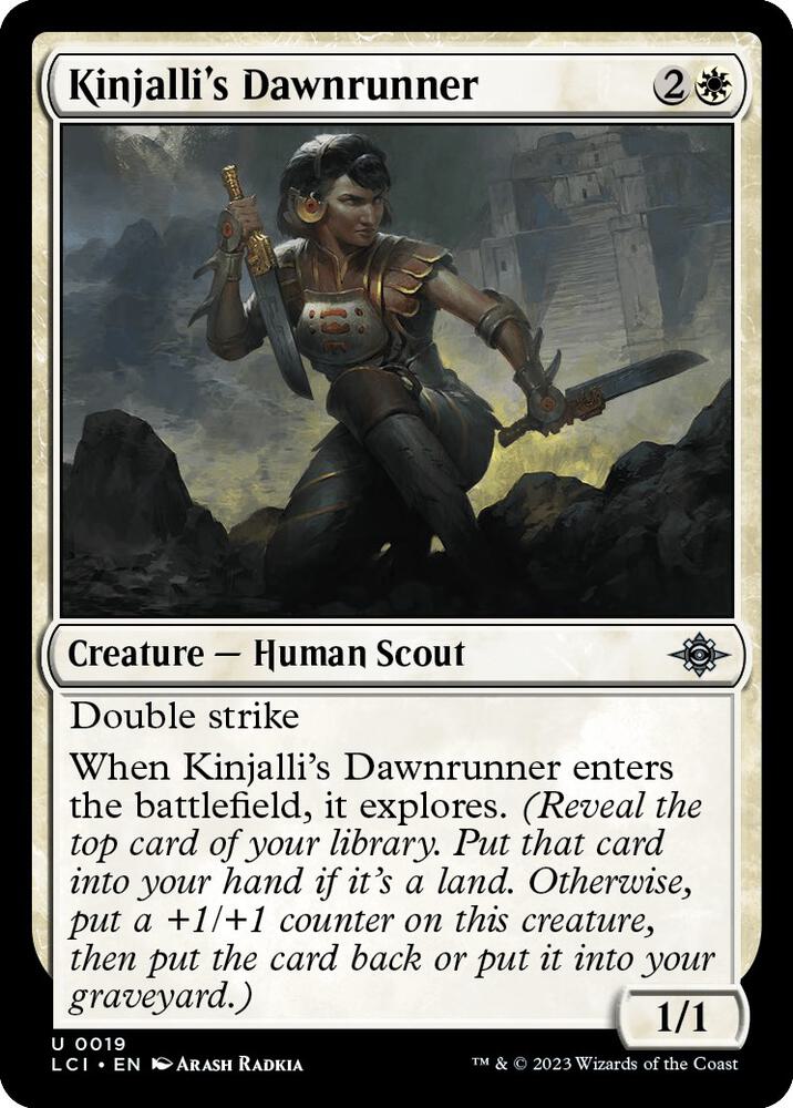 Kinjalli's Dawnrunner 19 card from The Lost Caverns of Ixalan