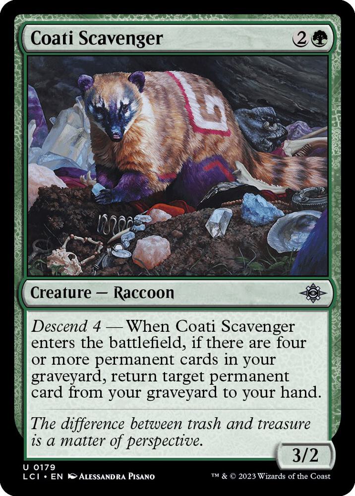 Coati Scavenger 179 card from The Lost Caverns of Ixalan