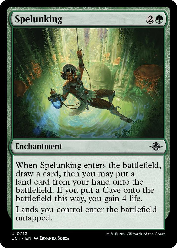 Spelunking 213 card from The Lost Caverns of Ixalan