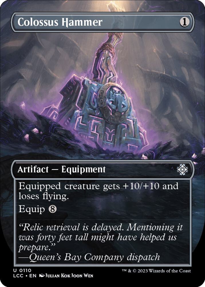Colossus Hammer (Borderless) 110 card from Commander: The Lost Caverns of Ixalan