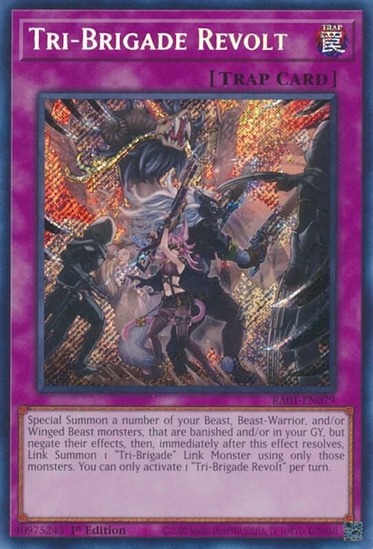 Tri-Brigade Revolt (Secret Rare) RA01-EN079 card from 25th Anniversary Rarity Collection