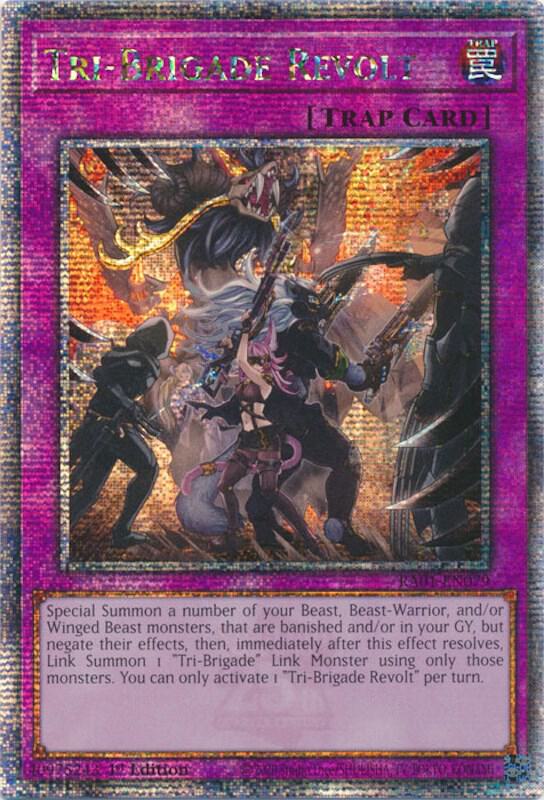 Tri-Brigade Revolt (Quarter Century Secret Rare) RA01-EN079 card from 25th Anniversary Rarity Collection