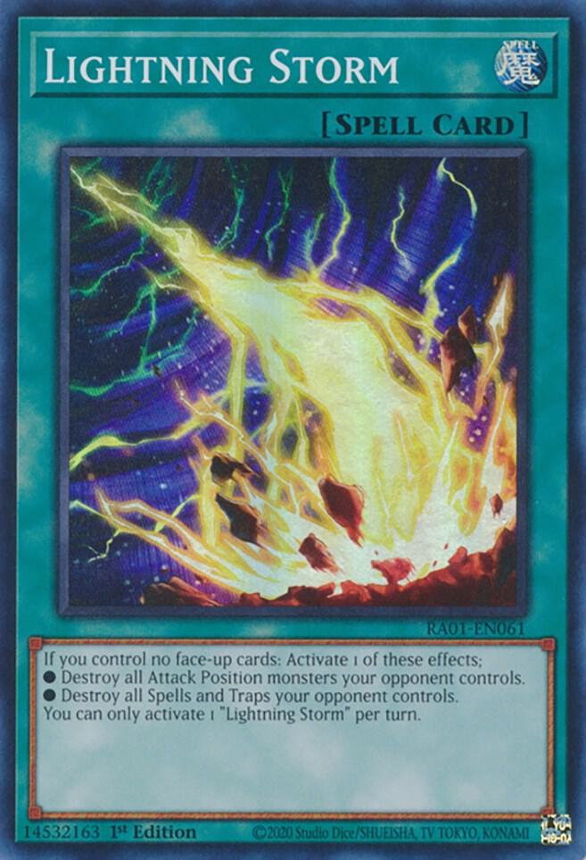 Lightning Storm RA01-EN061 card from 25th Anniversary Rarity Collection