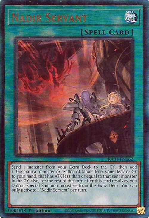 Nadir Servant (PUR) RA01-EN062 card from 25th Anniversary Rarity Collection