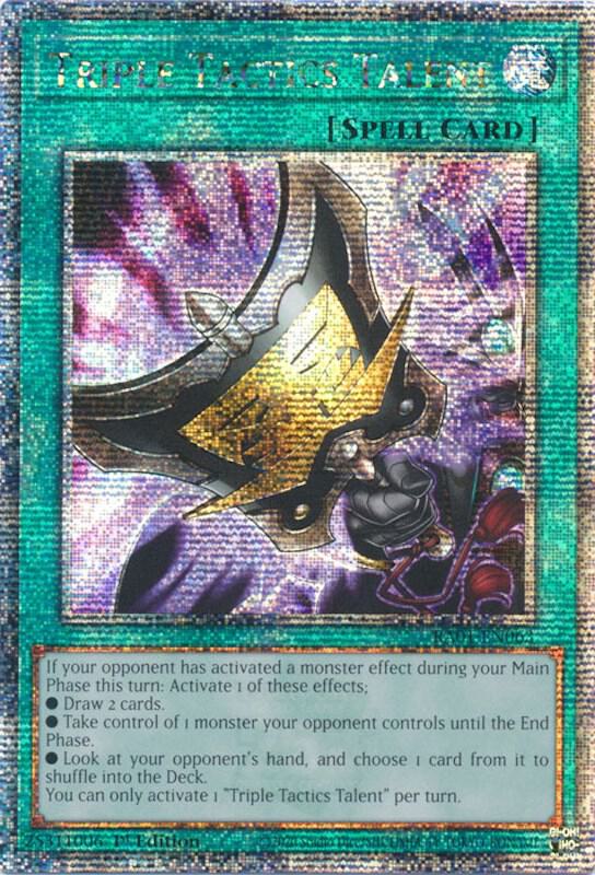 Triple Tactics Talent (Quarter Century Secret Rare) RA01-EN063 card from 25th Anniversary Rarity Collection
