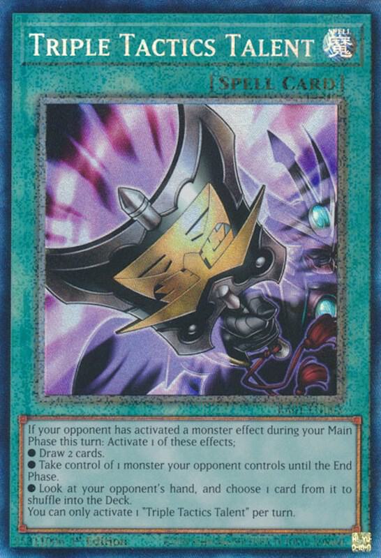 Triple Tactics Talent (PCR) RA01-EN063 card from 25th Anniversary Rarity Collection