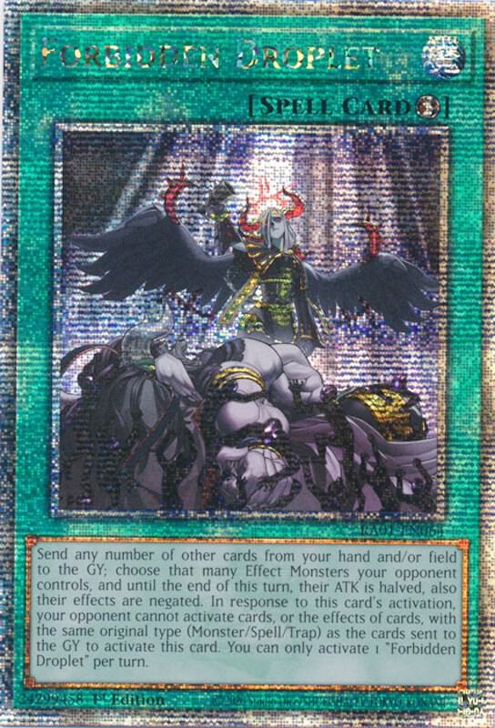 Forbidden Droplet (Quarter Century Secret Rare) RA01-EN064 card from 25th Anniversary Rarity Collection