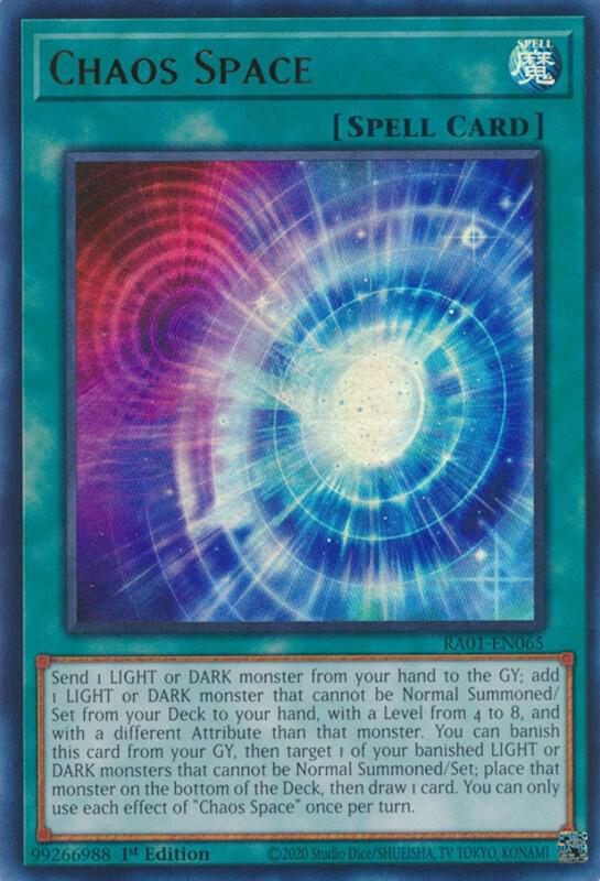 Chaos Space (UR) RA01-EN065 card from 25th Anniversary Rarity Collection