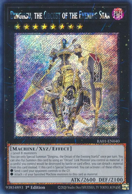 Dingirsu, the Orcust of the Evening Star (Platinum Secret Rare) RA01-EN040 card from 25th Anniversary Rarity Collection