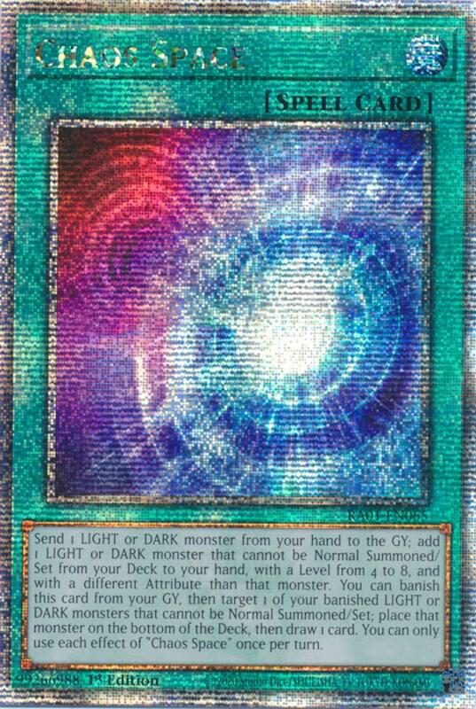 Chaos Space (Quarter Century Secret Rare) RA01-EN065 card from 25th Anniversary Rarity Collection