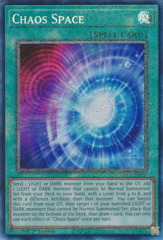 Chaos Space (PCR) RA01-EN065 card from 25th Anniversary Rarity Collection