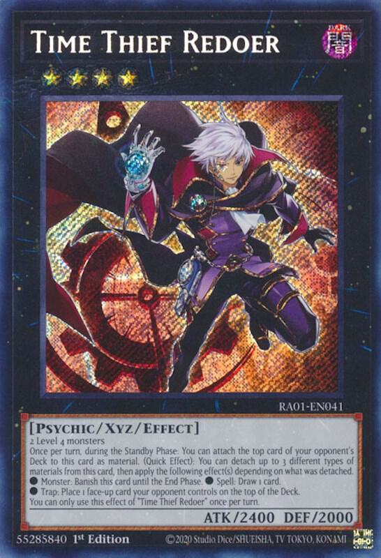 Time Thief Redoer (Secret Rare) RA01-EN041 card from 25th Anniversary Rarity Collection