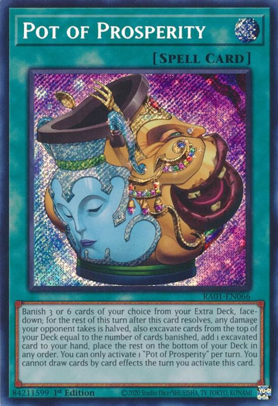 Pot of Prosperity (Secret Rare) RA01-EN066 card from 25th Anniversary Rarity Collection