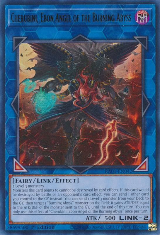 Cherubini, Ebon Angel of the Burning Abyss (UR) RA01-EN042 card from 25th Anniversary Rarity Collection