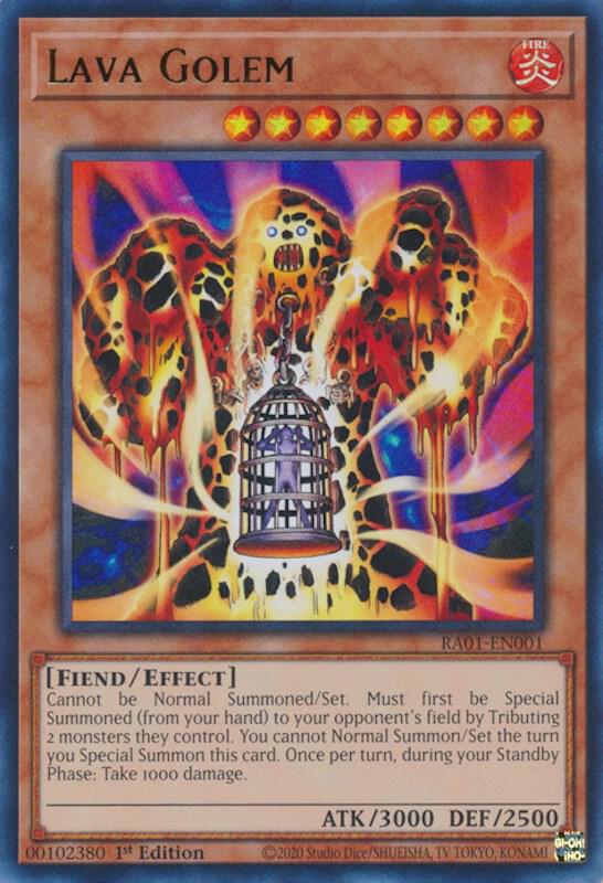 Lava Golem (UR) RA01-EN001 card from 25th Anniversary Rarity Collection