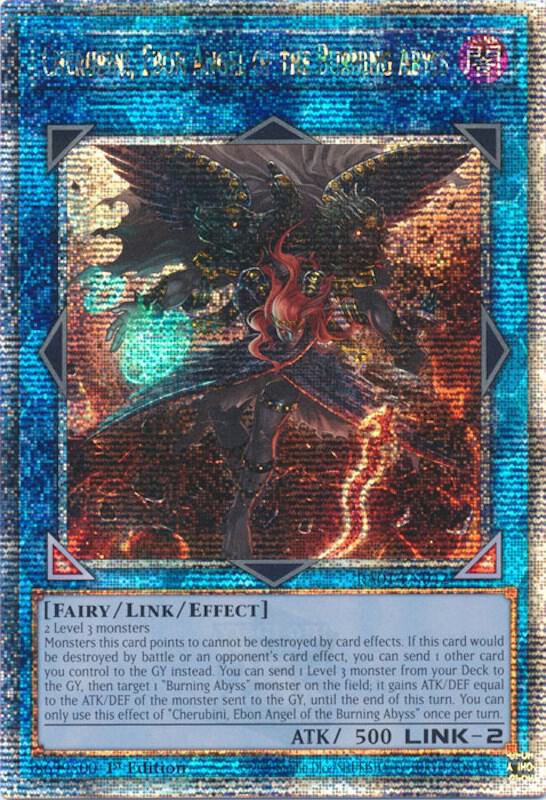 Cherubini, Ebon Angel of the Burning Abyss (Quarter Century Secret Rare) RA01-EN042 card from 25th Anniversary Rarity Collection