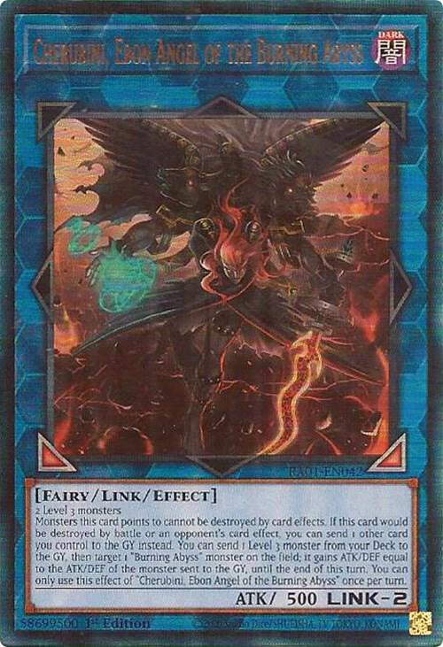 Cherubini, Ebon Angel of the Burning Abyss (PUR) RA01-EN042 card from 25th Anniversary Rarity Collection