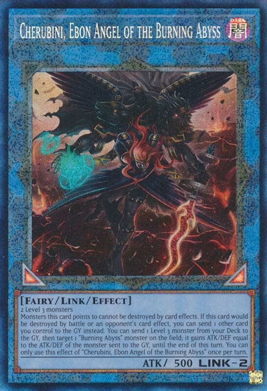 Cherubini, Ebon Angel of the Burning Abyss (PCR) RA01-EN042 card from 25th Anniversary Rarity Collection