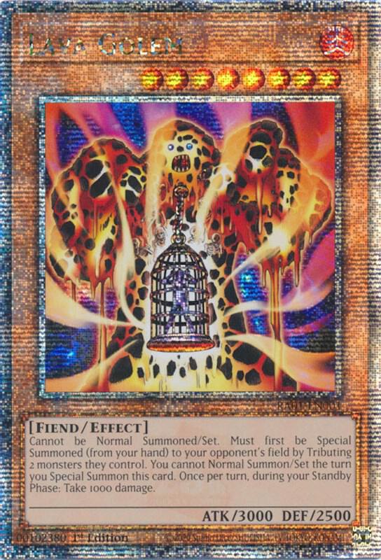 Lava Golem (Quarter Century Secret Rare) RA01-EN001 card from 25th Anniversary Rarity Collection