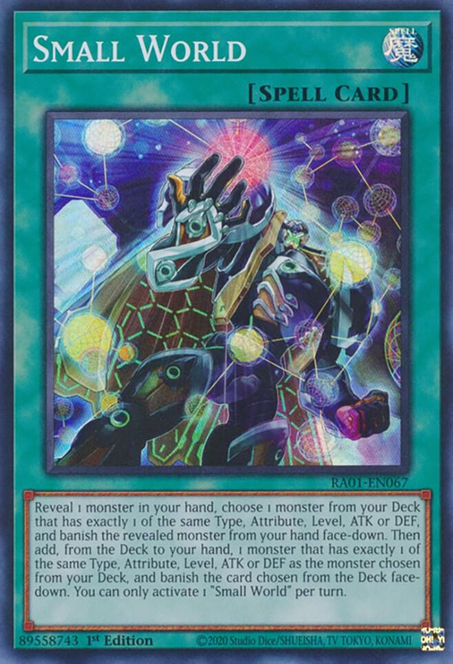 Small World RA01-EN067 card from 25th Anniversary Rarity Collection