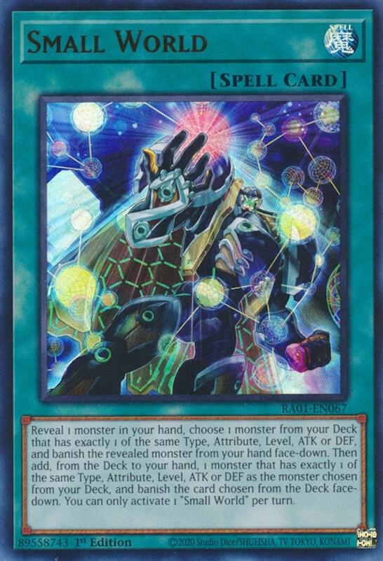 Small World (UR) RA01-EN067 card from 25th Anniversary Rarity Collection