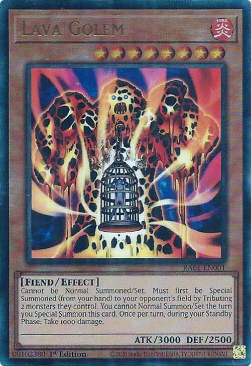 Lava Golem (PUR) RA01-EN001 card from 25th Anniversary Rarity Collection