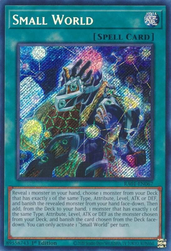 Small World (Secret Rare) RA01-EN067 card from 25th Anniversary Rarity Collection