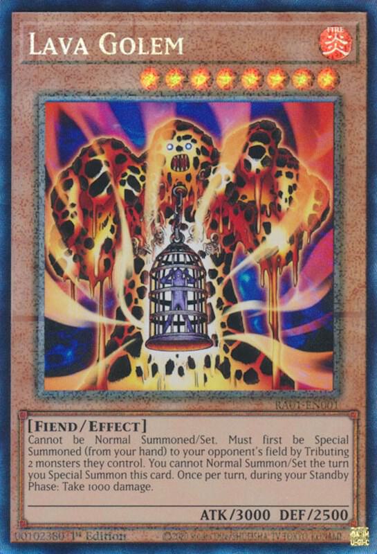 Lava Golem (PCR) RA01-EN001 card from 25th Anniversary Rarity Collection
