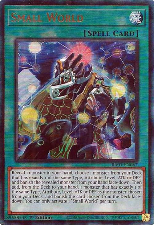 Small World (PUR) RA01-EN067 card from 25th Anniversary Rarity Collection