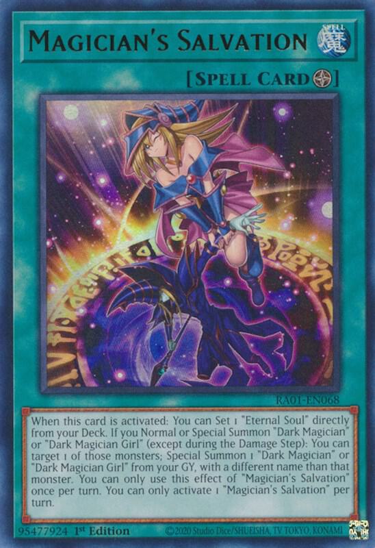 Magician's Salvation (UR) RA01-EN068 card from 25th Anniversary Rarity Collection