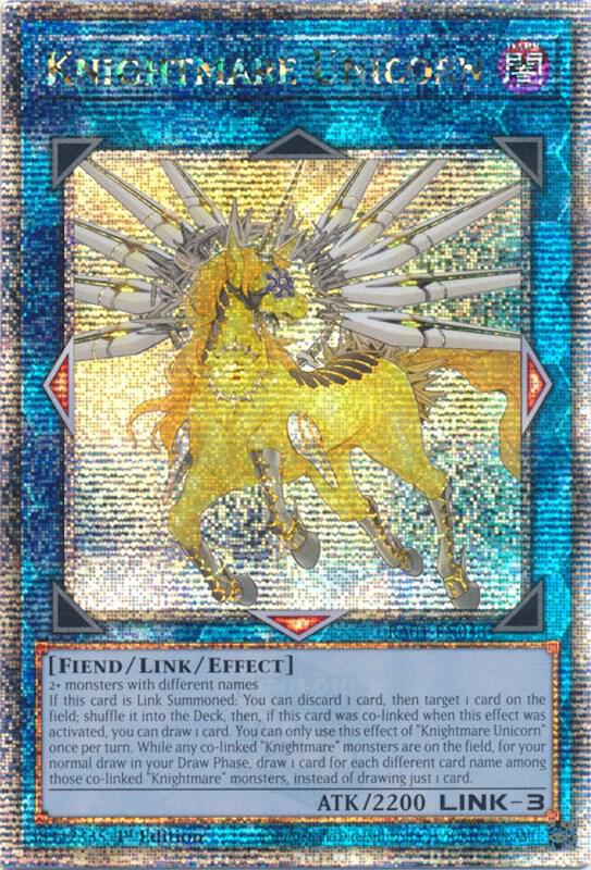 Knightmare Unicorn (Quarter Century Secret Rare) RA01-EN043 card from 25th Anniversary Rarity Collection