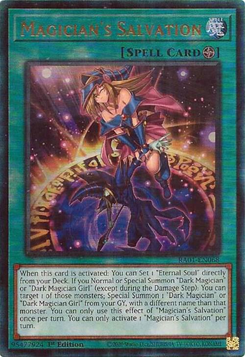 Magician's Salvation (PUR) RA01-EN068 card from 25th Anniversary Rarity Collection