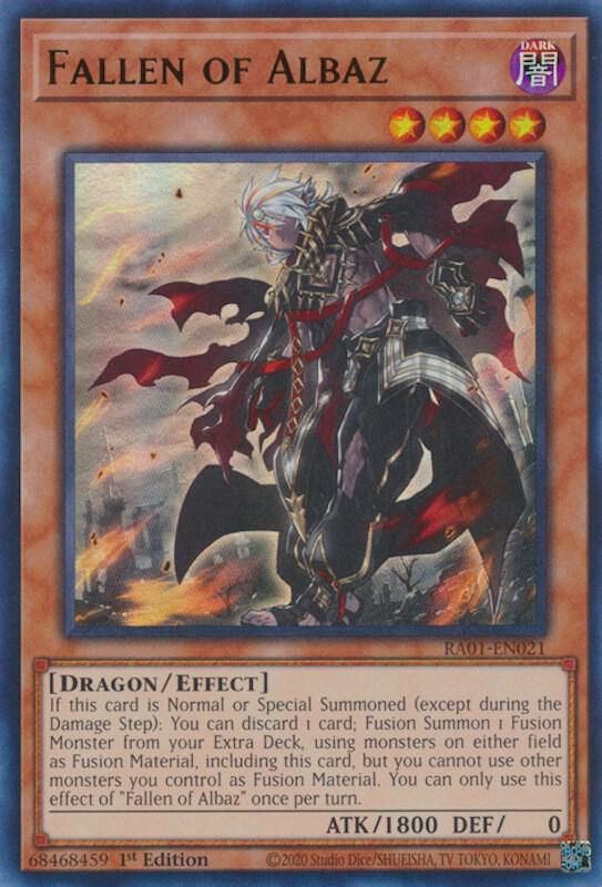 Fallen of Albaz (UR) RA01-EN021 card from 25th Anniversary Rarity Collection