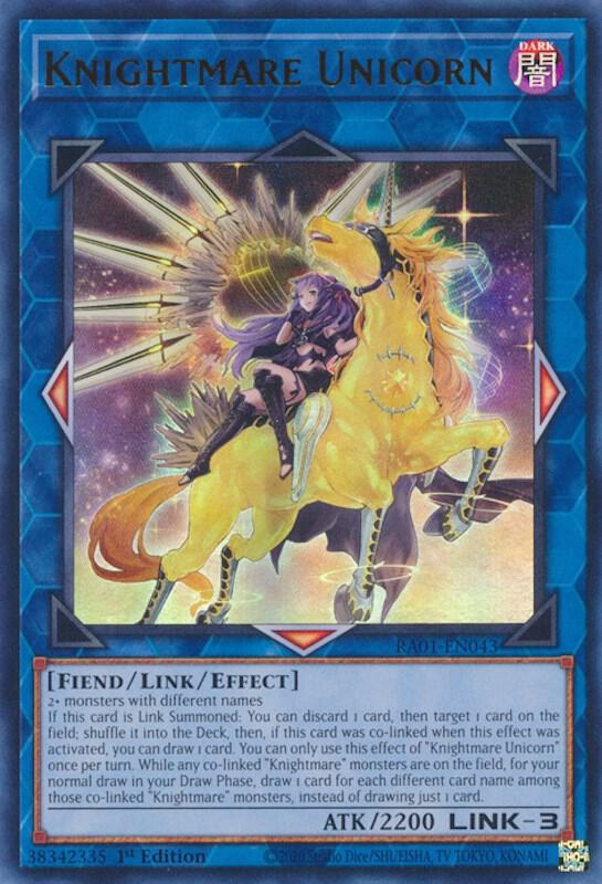 Knightmare Unicorn (Alternate Art) (UR) RA01-EN043 card from 25th Anniversary Rarity Collection