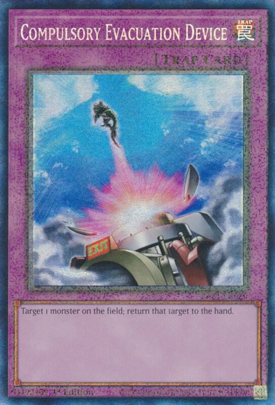Compulsory Evacuation Device (PCR) RA01-EN069 card from 25th Anniversary Rarity Collection