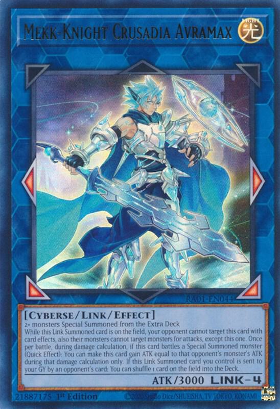 Mekk-Knight Crusadia Avramax (UR) RA01-EN044 card from 25th Anniversary Rarity Collection