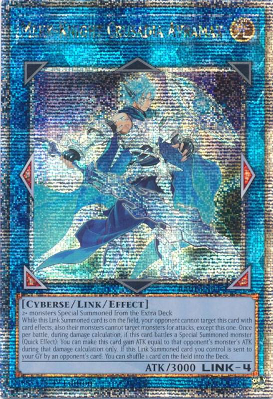 Mekk-Knight Crusadia Avramax (Quarter Century Secret Rare) RA01-EN044 card from 25th Anniversary Rarity Collection