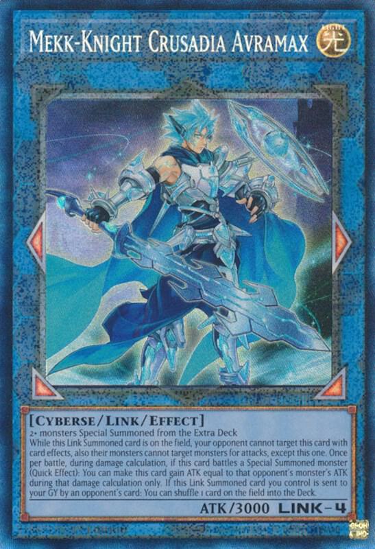 Mekk-Knight Crusadia Avramax (PCR) RA01-EN044 card from 25th Anniversary Rarity Collection