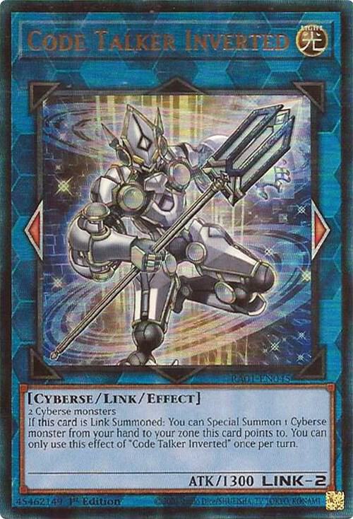 Code Talker Inverted (PUR) RA01-EN045 card from 25th Anniversary Rarity Collection