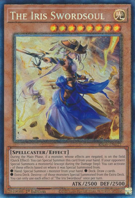 The Iris Swordsoul (PCR) RA01-EN023 card from 25th Anniversary Rarity Collection