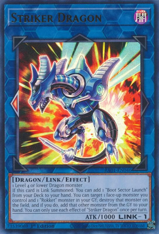 Striker Dragon (UR) RA01-EN046 card from 25th Anniversary Rarity Collection