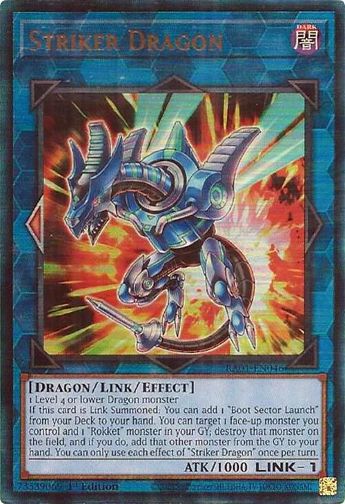 Striker Dragon (PUR) RA01-EN046 card from 25th Anniversary Rarity Collection