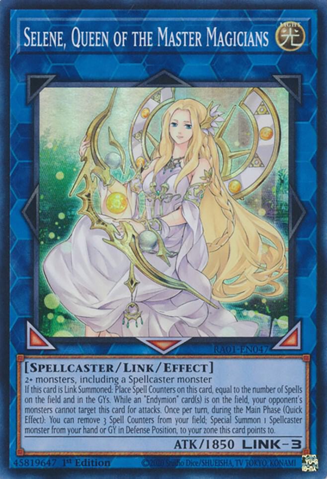 Selene, Queen of the Master Magicians RA01-EN047 card from 25th Anniversary Rarity Collection