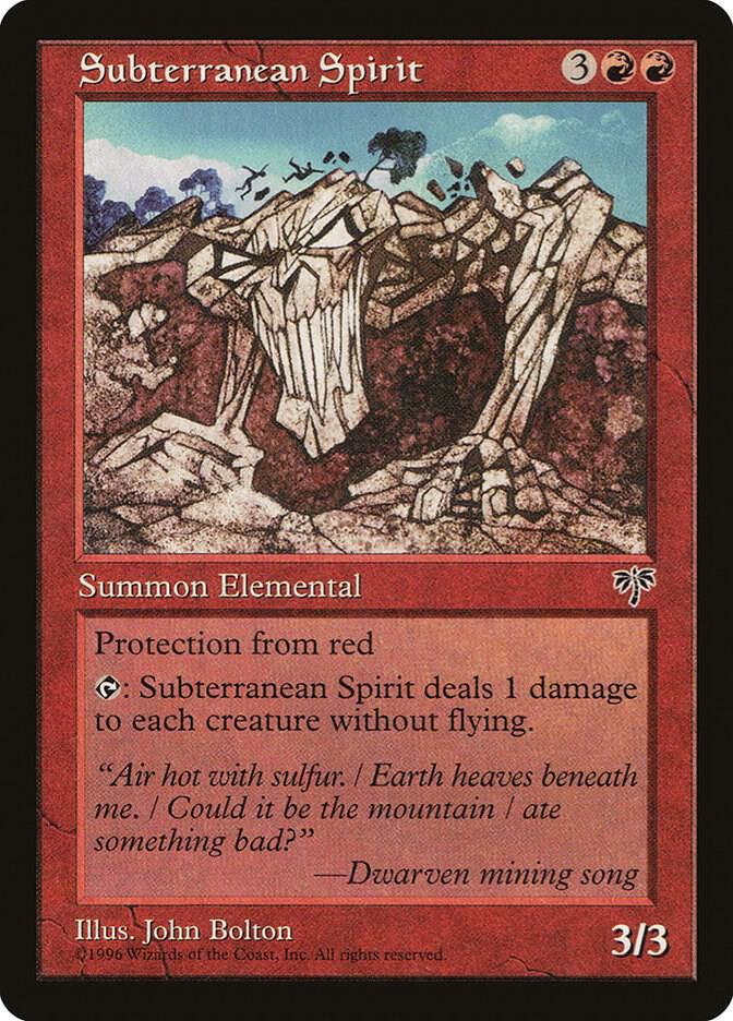 Subterranean Spirit card from Mirage