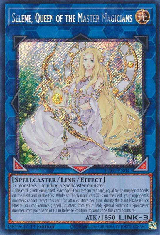 Selene, Queen of the Master Magicians (Platinum Secret Rare) RA01-EN047 card from 25th Anniversary Rarity Collection