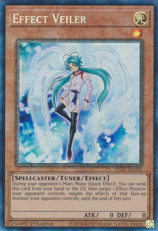 Effect Veiler (PCR) RA01-EN003 card from 25th Anniversary Rarity Collection