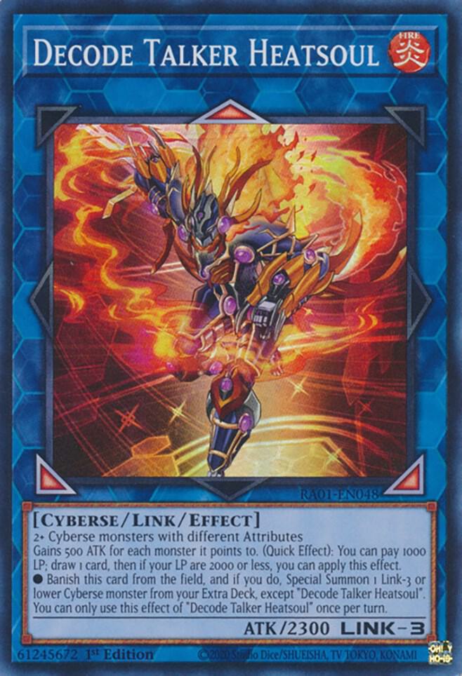 Decode Talker Heatsoul RA01-EN048 card from 25th Anniversary Rarity Collection