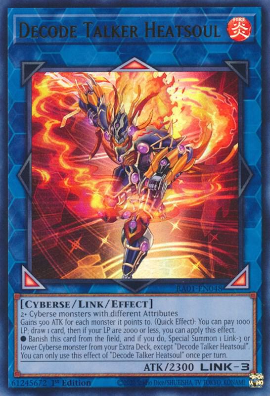 Decode Talker Heatsoul (UR) RA01-EN048 card from 25th Anniversary Rarity Collection