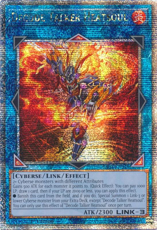 Decode Talker Heatsoul (Quarter Century Secret Rare) RA01-EN048 card from 25th Anniversary Rarity Collection