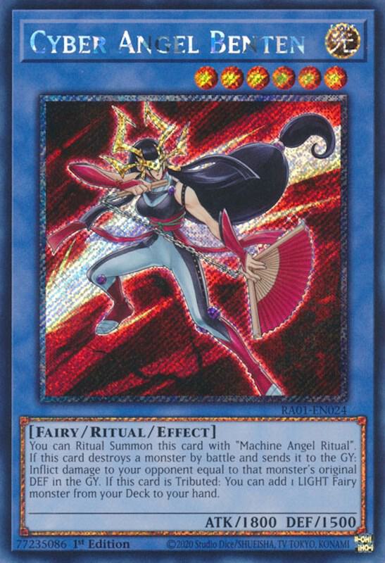 Cyber Angel Benten (Platinum Secret Rare) RA01-EN024 card from 25th Anniversary Rarity Collection
